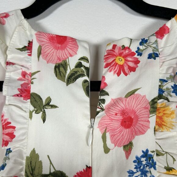 NWT Gal Meets Glam Beverly White Floral Cropped Jumpsuit Women's Size 14 - Picture 7 of 11